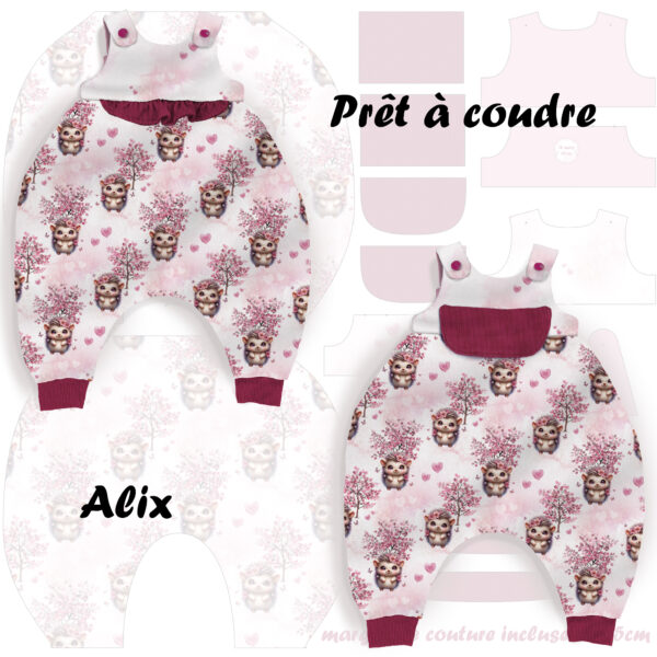 Pink woodland - Prêt à coudre Alix - Hérisson