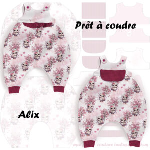 Pink woodland - Prêt à coudre Alix - Hibou