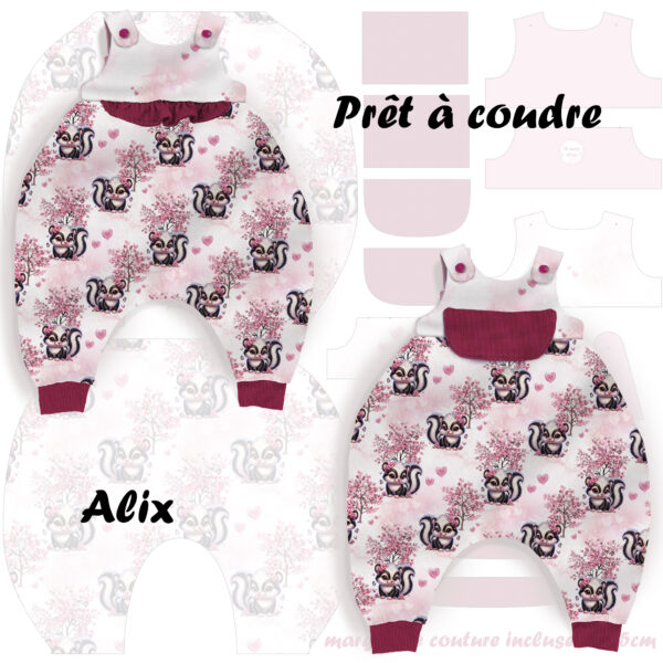 Pink woodland - Prêt à coudre Alix - Mouflette