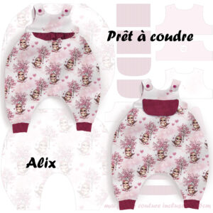 Pink woodland - Prêt à coudre Alix - Oiseau