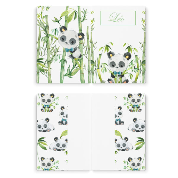 Mon petit panda - Prêt à coudre protège carnet de santé - Boy