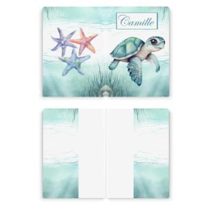 Sea turtle - Prêt à coudre protège carnet de santé