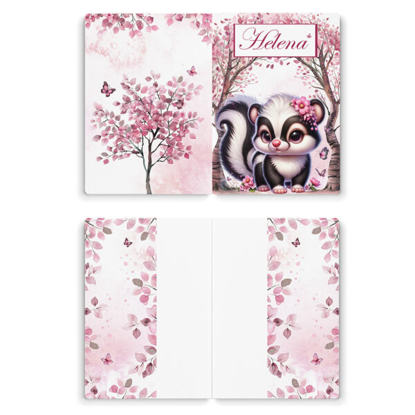 Pink woodland - Prêt à coudre protège carnet de santé - Mouflette
