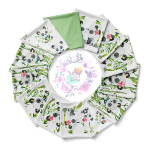 Mon petit panda - Panneau cotons/lingettes (x12)