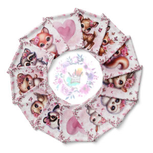 Pink woodland - Panneau cotons/lingettes (x12)