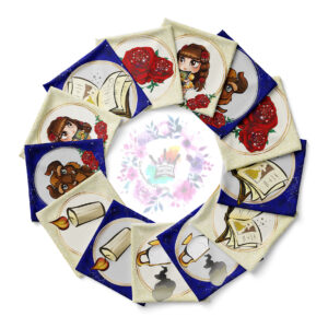 Inspiration Belle & la bête - Panneau cotons/lingettes (x12)
