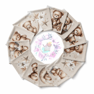 Sweet bear - Panneau cotons/lingettes (x12)