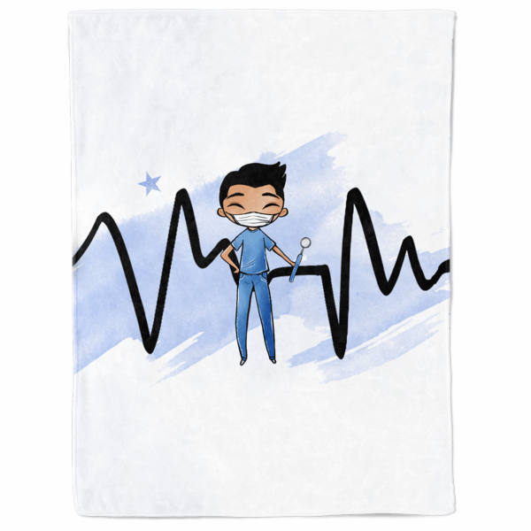 Médicale - Garçon bleu brun - Panneau couverture