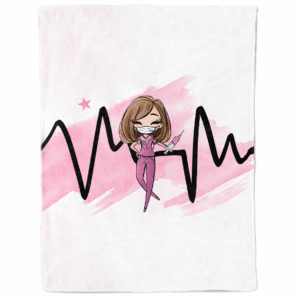 Médicale - Fille rose cheveux lâchés - Panneau couverture