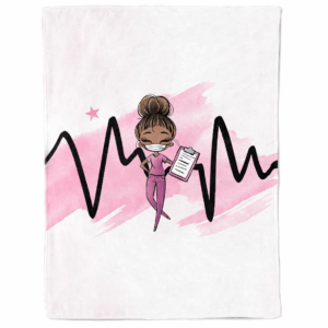 Médicale - Fille rose chignon - Panneau couverture