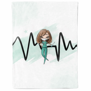 Médicale - Fille vert cheveux lâchés - Panneau couverture