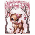 Pink woodland - Panneau couverture - Biche
