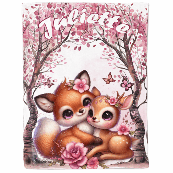 Pink woodland - Panneau couverture - Câlin