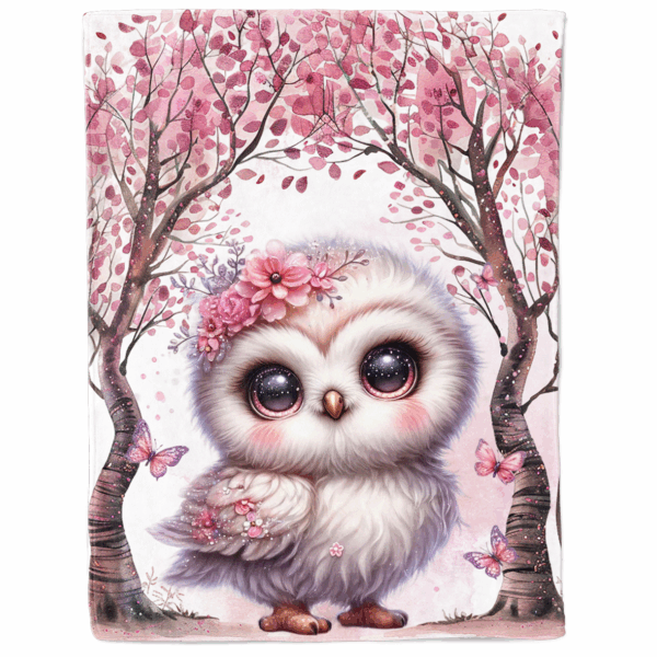 Pink woodland - Panneau couverture - Hibou – Image 2