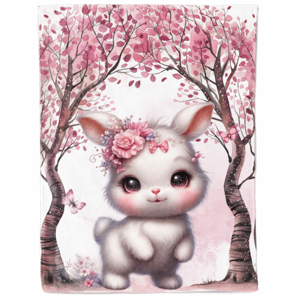 Pink woodland - Panneau couverture - Lapin – Image 2