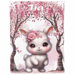 Pink woodland - Panneau couverture - Lapin