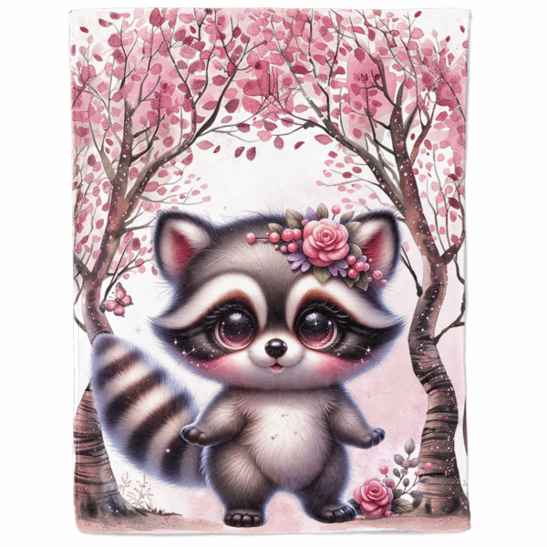 Pink woodland - Panneau couverture - Raton laveur – Image 2