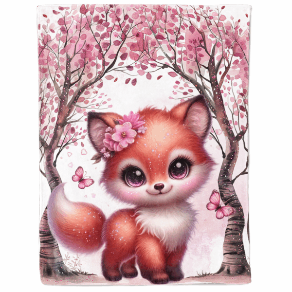 Pink woodland - Panneau couverture - Renarde – Image 2