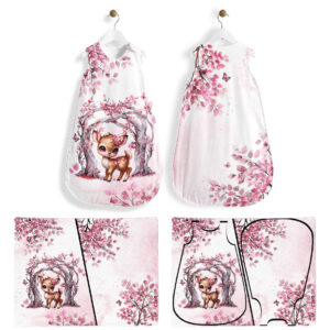 Pink woodland - Panneau pour gigoteuse - Biche