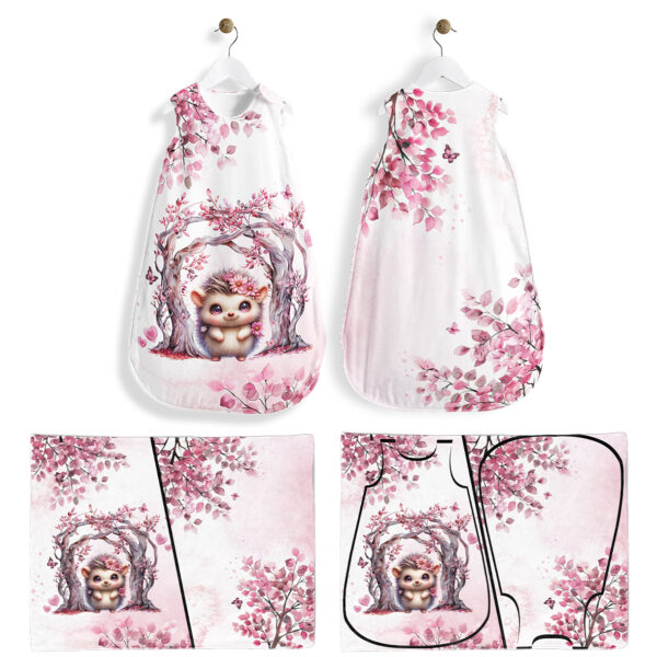 Pink woodland - Panneau pour gigoteuse - Hérisson