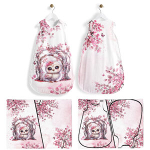 Pink woodland - Panneau pour gigoteuse - Hibou