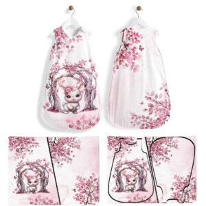 Pink woodland - Panneau pour gigoteuse - Lapin