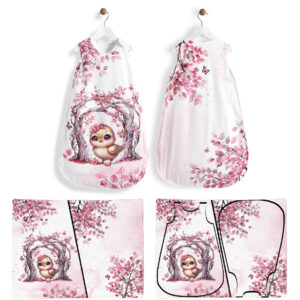 Pink woodland - Panneau pour gigoteuse - Oiseau