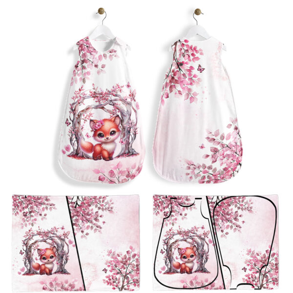Pink woodland - Panneau pour gigoteuse - Renarde