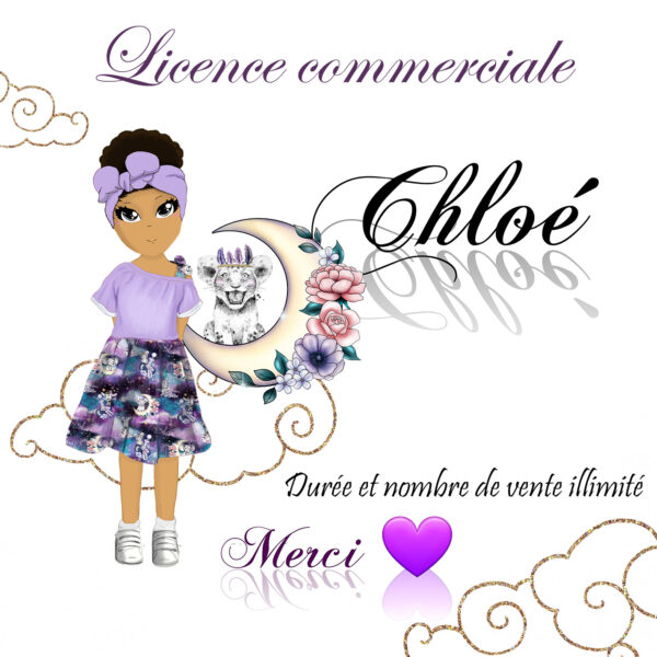 Chloé - Top/tunique/robe - 2 aux 14ans - Licence commercial