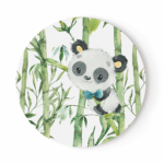Mon petit panda - Panneau rond plein - Boy