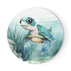 Sea turtle - Panneau rond plein