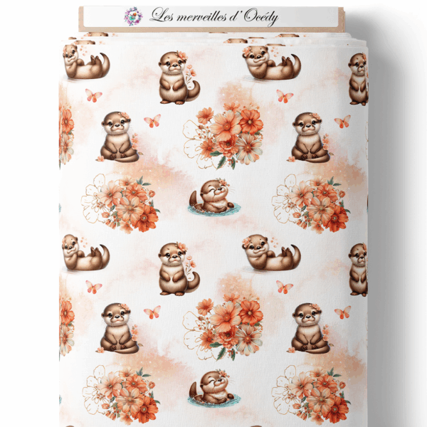 Ma petite loutre fleuris - Loutres sur laize