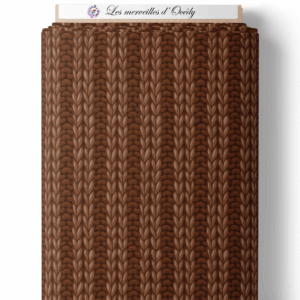 Ma petite loutre fleuris - Effet laine marron