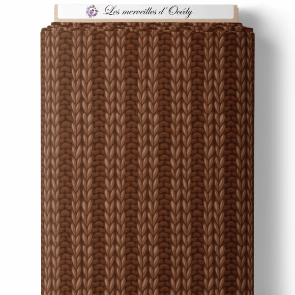 Ma petite loutre fleuris - Effet laine marron