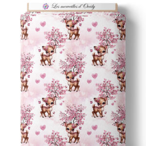 Pink woodland - Biche sur laize