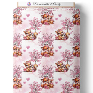 Pink woodland - Câlin sur laize
