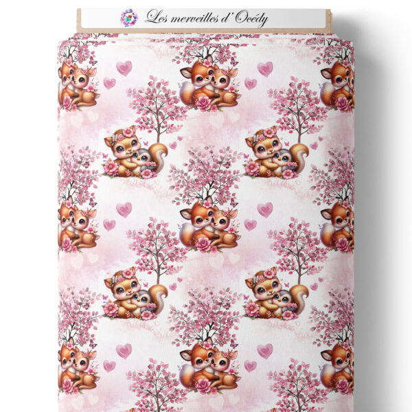 Pink woodland - Câlin sur laize