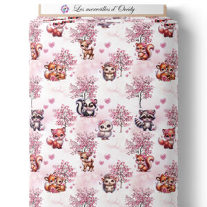 Pink woodland - Ful animaux sur laize