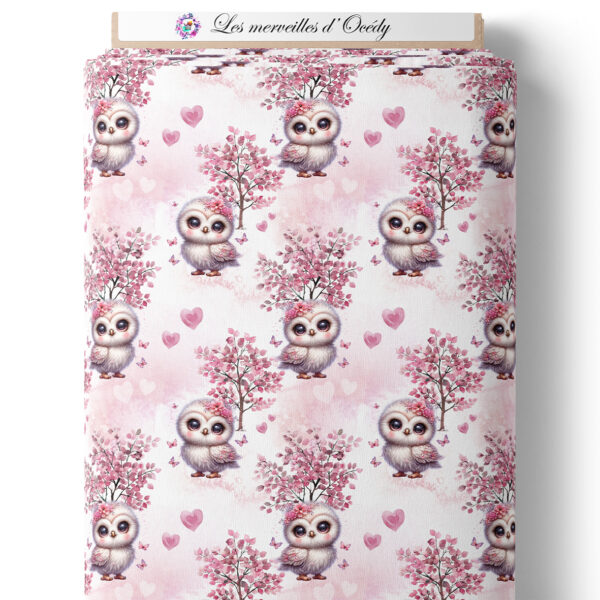 Pink woodland - Hibou sur laize
