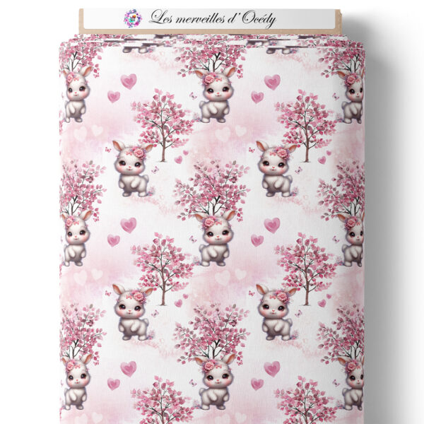 Pink woodland - Lapin sur laize