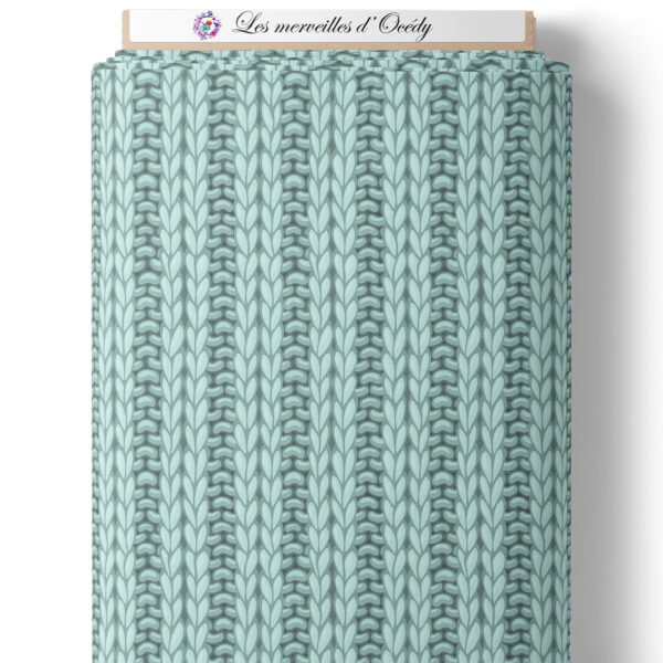 Sea turtle - Effet tricot turquoise clair