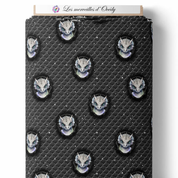 Dragon dark - Dragon sur laize - Argent