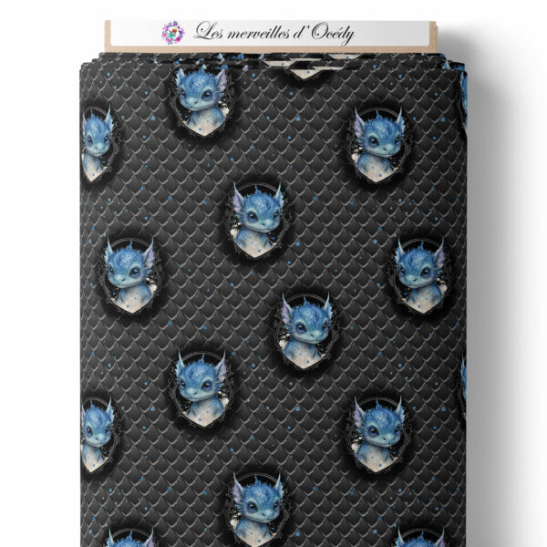 Dragon dark - Dragon sur laize - Bleu