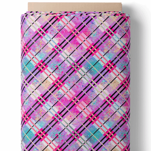 Motif tartan éclat pop