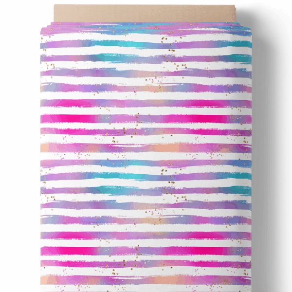 Motif rayures blanches et dégradé coloré