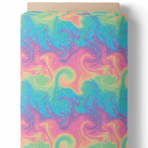 Tourbillon arc-en-ciel pastel et étoiles