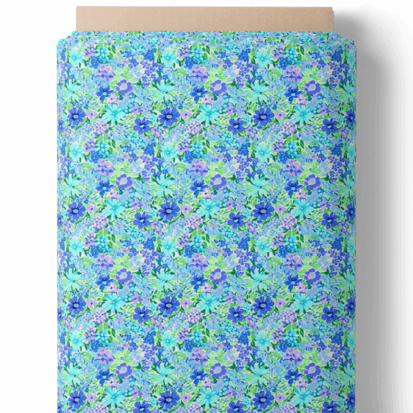 Style Liberty - Floraison bleutée