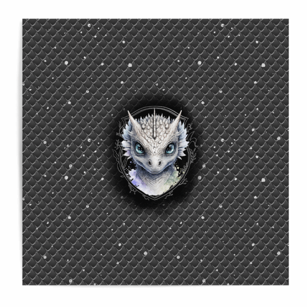 Dragon dark - Panneau central - Argent