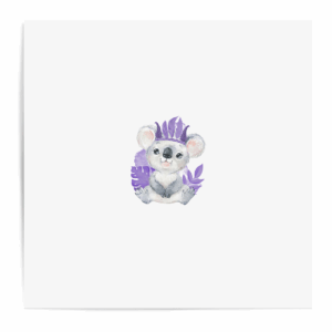 Baby animal's violet - Panneau central - Koala