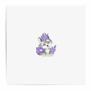 Baby animal's violet - Panneau central - Loup